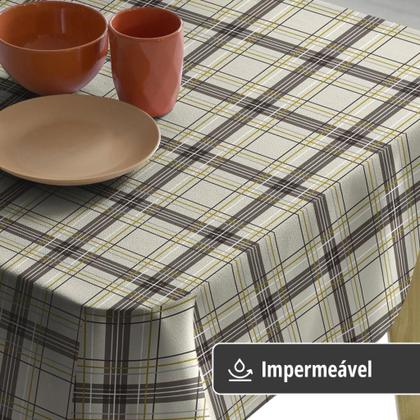 Imagem de Toalha Mesa Plástica Térmica Tartan 8 E 10 Lugares 2,80