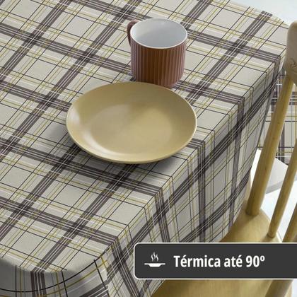 Imagem de Toalha Mesa Plástica Térmica Tartan 8 E 10 Lugares 2,80