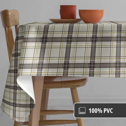 Imagem de Toalha Mesa Plástica Térmica Tartan 8 E 10 Lugares 2,80