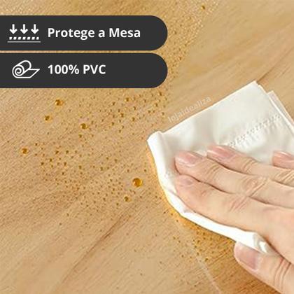 Imagem de Toalha Mesa Plástico Transparente 6 a 8 lugares 140x220 0,20