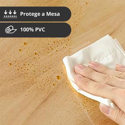 Imagem de Toalha Mesa Plástico Transparente 6 e 8 Lugares 1,40x2,00