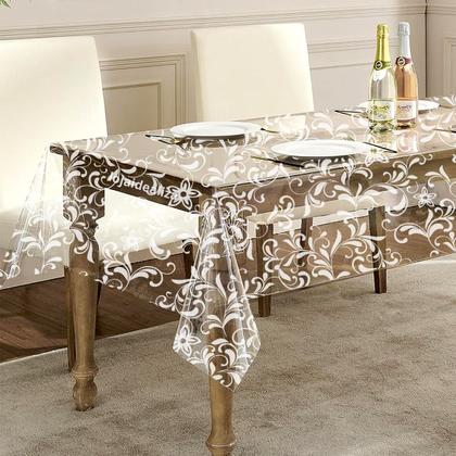 Imagem de Toalha Mesa Plástico Transparente 8 10 Lugares 1,40x2,80 M1