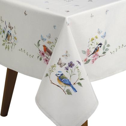 Imagem de Toalha Mesa Quadrada 8 Lugares Dohler Impermeavel Jardim Bege