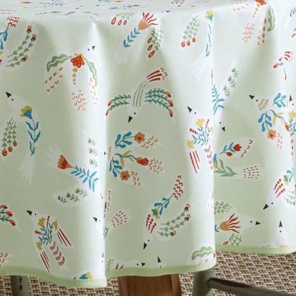 Imagem de Toalha Mesa Redonda 4 Lugares Dohler Impermeavel Erica Verde