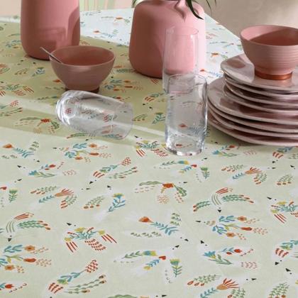 Imagem de Toalha Mesa Redonda 4 Lugares Dohler Impermeavel Erica Verde