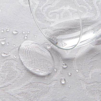 Imagem de Toalha Mesa Retangular 14 Lugares Auguri Arabesco Branca