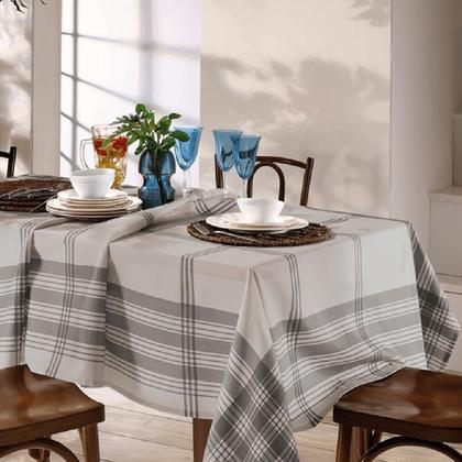 Imagem de Toalha Mesa Retangular 160X270Cm Renova Luna Cinza Dohler