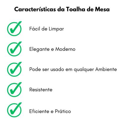 Imagem de Toalha Mesa Retangular 2,7x1,5 Jacquard Preto +8 Guardanapo