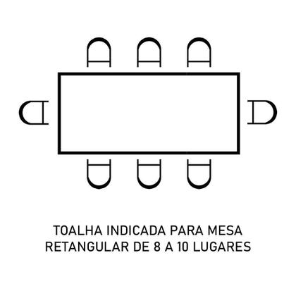Imagem de Toalha Mesa Retangular 3,00X1,50 Vison Preto 8 A 10 Lugares