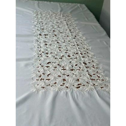 Imagem de Toalha Mesa Retangular Bordada Requinte Perla 6 Lugares Argivai