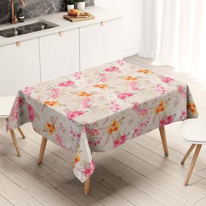 Imagem de Toalha Mesa Térmica Pvc Impermeável Orquídea 1,40 X 1,40