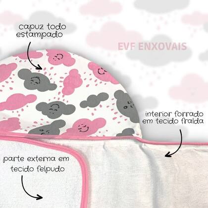 Imagem de toalha para bebê toalha com capuz toalha forrada com fralda toalha de banho infantil
