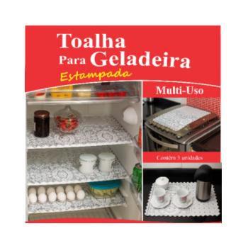 Imagem de Toalha para Geladeira Emborrachada Estampada Multi-uso  Kit 3 un - 53cm X 36cm
