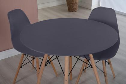 Imagem de Toalha Para Mesa Redonda Eiffel Malha Com Elástico em Volta Ajustável 01 Peça Para Dia a Dia 1,00 Mt