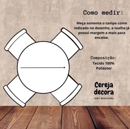 Imagem de Toalha para mesa redonda impermeável vest facil
