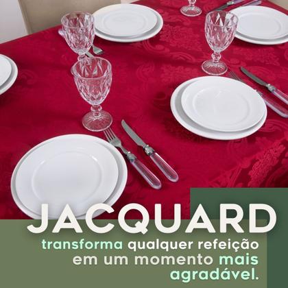 Imagem de Toalha Para Mesa Retangular 6 Cadeiras Jacquard 2,20x1,40