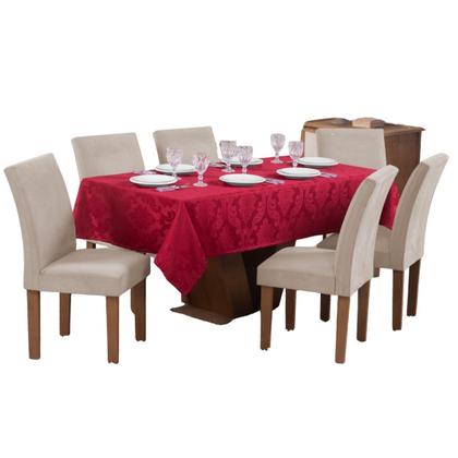 Imagem de Toalha Para Mesa Retangular 6 Cadeiras Jacquard 2,20x1,40