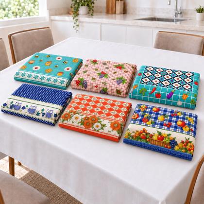 Imagem de Toalha para Mesa Retangular Estampada Oxford para 6 Cadeiras 2,10 x 1,45 Premium