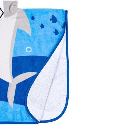 Imagem de Toalha Poncho Infantil Aventuras do Tubarão