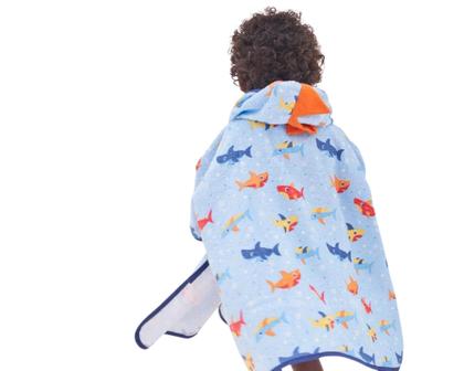 Imagem de Toalha poncho infantil c/ capuz saída praia piscina banho