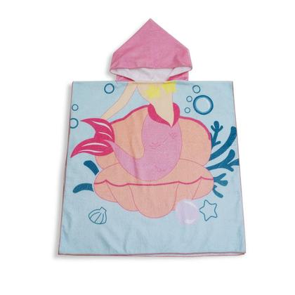 Imagem de Toalha Poncho Infantil com Capuz Estampada 120cm x 60cm 100% Algodão - Loaní