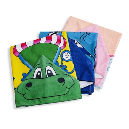 Imagem de Toalha Poncho Infantil com Capuz Estampada 120cm x 60cm 100% Algodão - Loaní