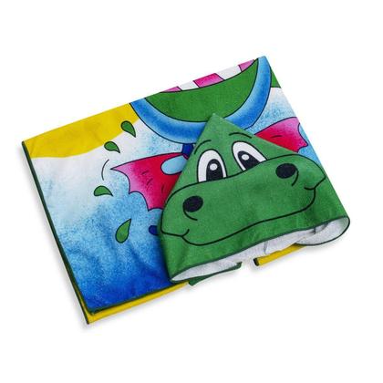 Imagem de Toalha Poncho Infantil com Capuz Estampada 120cm x 60cm 100% Algodão - Loaní