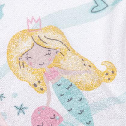 Imagem de Toalha Poncho Papi Felpuda Algodão Capuz Sereia