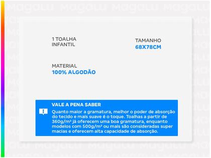 Imagem de Toalha Poncho Sereia 100% Algodão 17065 - Buba