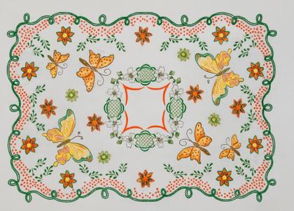 Imagem de Toalha Retangular Chá e Café Estampada 9466cm 100% Algodão