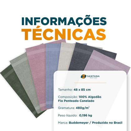 Imagem de Toalha Rosto Buddemeyer Avulsa Canelado Algodão Fio Penteado 48x85cm 100% Algodão - Várias Cores
