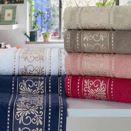 Imagem de Toalha Rosto Macia Decorada Colors Algodão Vicenza 49x80 CM