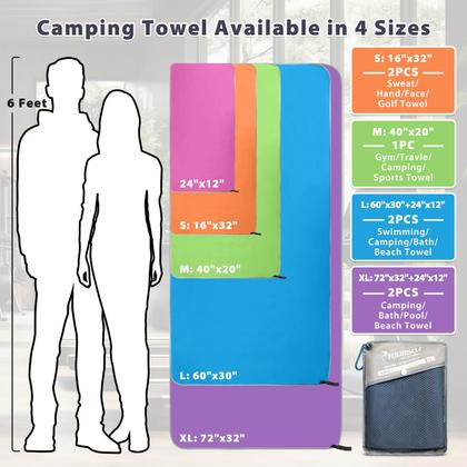 Imagem de Toalha SYYOURSELF XL Microfiber Quick Dry 183x81cm