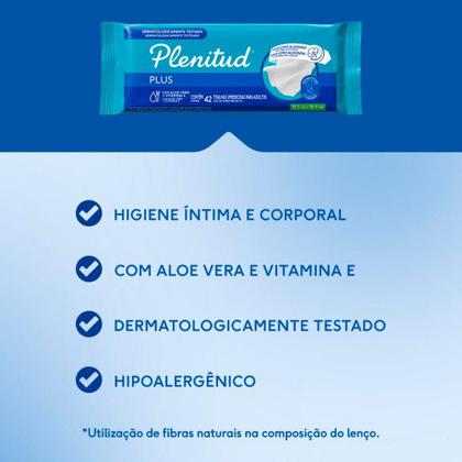 Imagem de Toalha Umedecida Plenitud com 42 Unidades