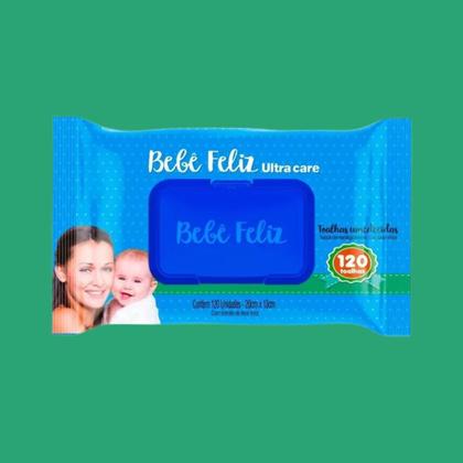 Imagem de Toalha Umidecida Bebê Feliz 120 Unidades  Ultra Care