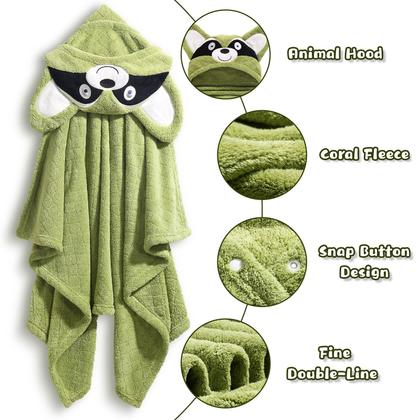 Imagem de Toalha WODHOY, pacote com 2 unidades, lã coral com capuz, 127x81 cm