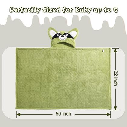 Imagem de Toalha WODHOY, pacote com 2 unidades, lã coral com capuz, 127x81 cm