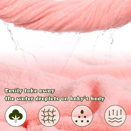 Imagem de Toalha WODHOY, pacote com 2 unidades, lã coral com capuz, 127x81 cm