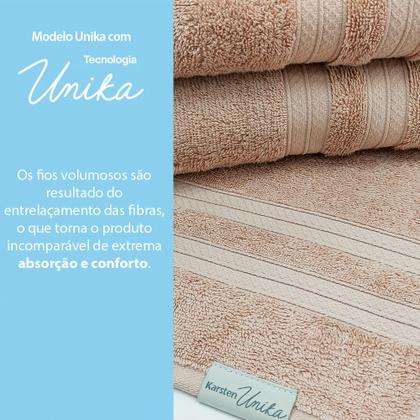 Imagem de Toalhas Banhão e Rosto 100% Algodão Kit com 4 peças Karsten Unika - Emcompre Karsten