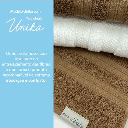 Imagem de Toalhas Banhão e Rosto 100% Algodão Kit com 4 peças Karsten Unika - Emcompre Karsten