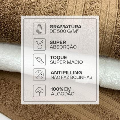 Imagem de Toalhas Banhão e Rosto 100% Algodão Kit com 4 peças Karsten Unika - Emcompre Karsten