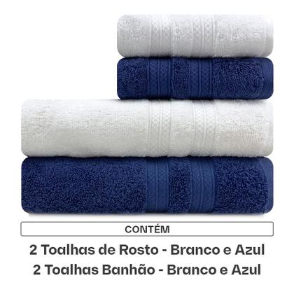 Imagem de Toalhas Banhão e Rosto 100% Algodão Kit com 4 peças Karsten Unika - Emcompre Karsten