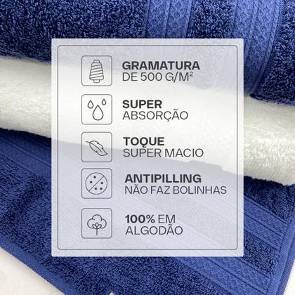 Imagem de Toalhas Banhão e Rosto 100% Algodão Kit com 4 peças Karsten Unika - Emcompre Karsten
