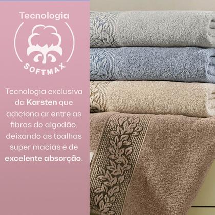 Imagem de Toalhas de Banho e Rosto 100% Algodão Kit com 4 peças Karsten Provence