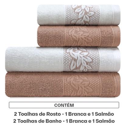 Imagem de Toalhas de Banho e Rosto 100% Algodão Kit com 4 peças Karsten Provence