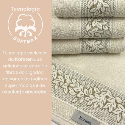 Imagem de Toalhas de Banho e Rosto 100% Algodão Kit com 4 peças Karsten Provence