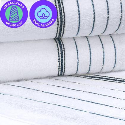 Imagem de Toalhas de Banho e Rosto Karsten 100 Algodão com 4 Peças Bressan Emcompre
