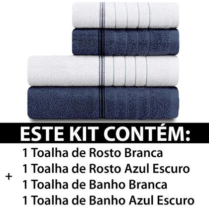 Imagem de Toalhas de Banho e Rosto Karsten 100 Algodão com 4 Peças Bressan Emcompre