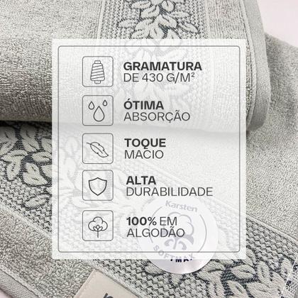 Imagem de Toalhas de Banho e Rosto Karsten 100% Algodão Kit com 2 peças Provence