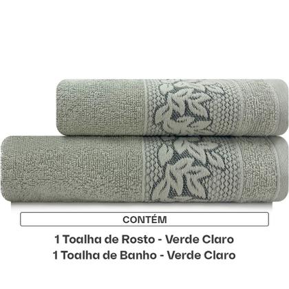 Imagem de Toalhas de Banho e Rosto Karsten 100% Algodão Kit com 2 peças Provence